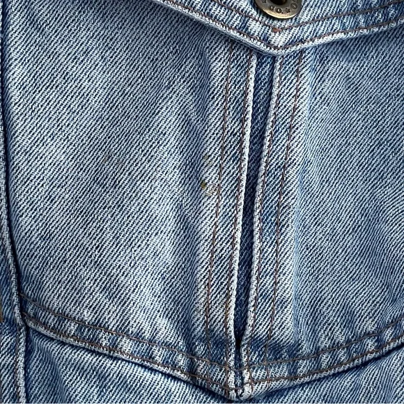 Vintage PARASUCO 90s Oversized Trucker Chore Denim Jean Jacket - Picture 13 of 14